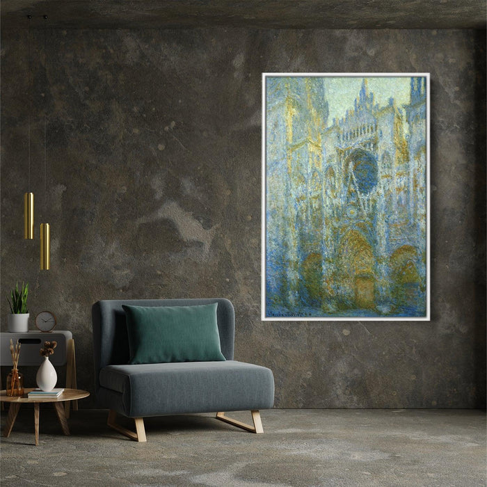 Rouen Cathedral, West Facade, Noon by Claude Monet - Canvas Artwork