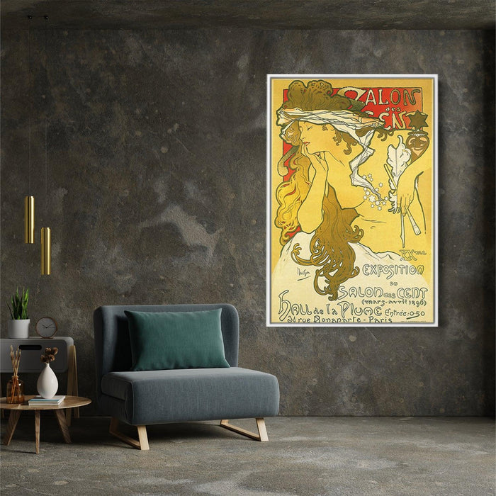 Salon of the Hundred by Alphonse Mucha - Canvas Artwork