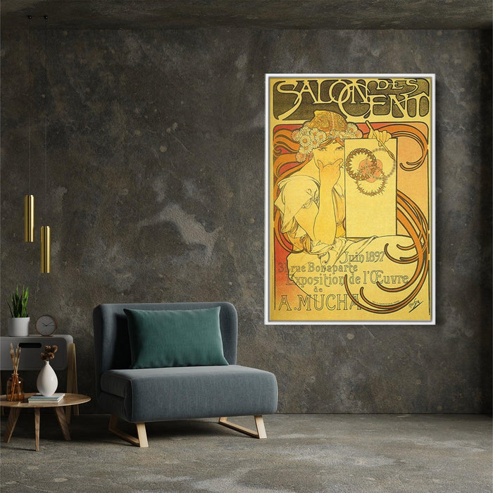 Salon of the Hundred by Alphonse Mucha - Canvas Artwork