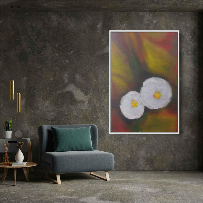 White Abstract Flower #204 - Kanvah