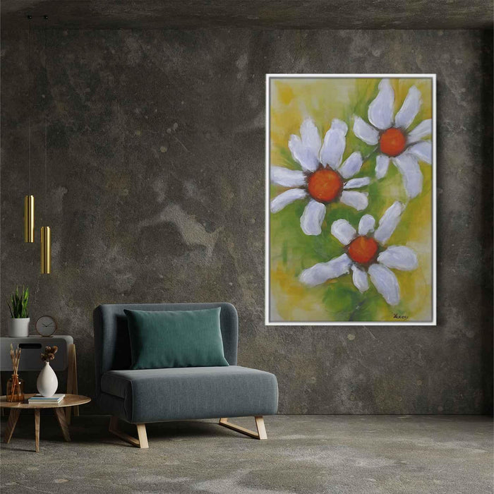 White Abstract Flower #212 - Kanvah