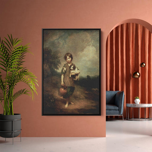 A peasant girl with dog and jug by Thomas Gainsborough - Canvas Artwork