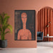 A red bust by Amedeo Modigliani - Canvas Artwork