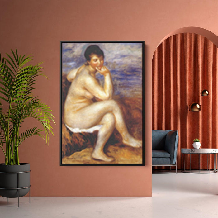 Bather with a rock by Pierre-Auguste Renoir - Canvas Artwork