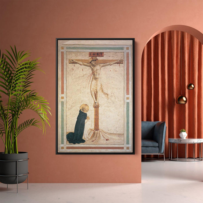 Crucifixion with St. Dominic by Fra Angelico - Canvas Artwork