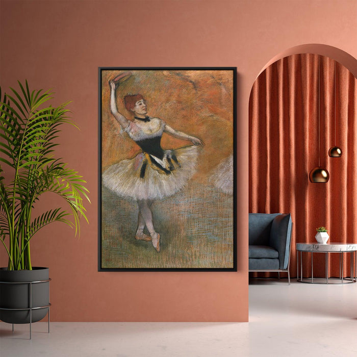 Dancer with Tambourine by Edgar Degas - Canvas Artwork