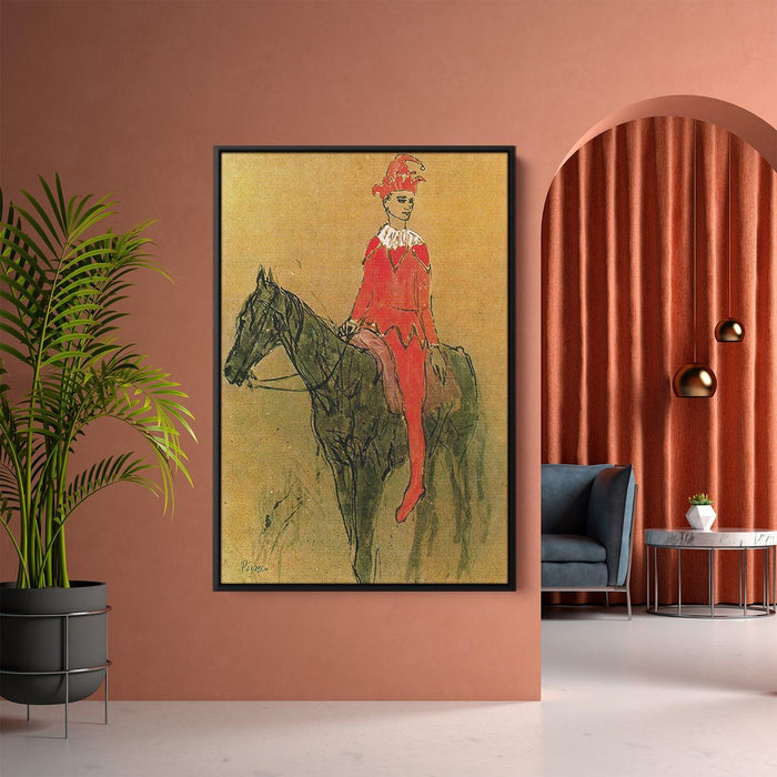 Harlequin on the horseback by Pablo Picasso - Canvas Artwork