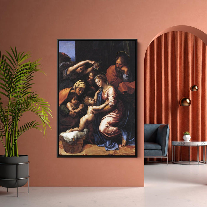 Holy Family (known as the Grande Famille of Francois I) by Raphael - Canvas Artwork