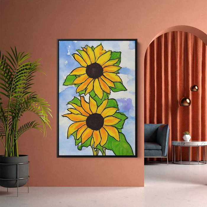Line Art Sunflower #222 - Kanvah