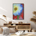 White Abstract Flower Print - Canvas Art by Kanvah