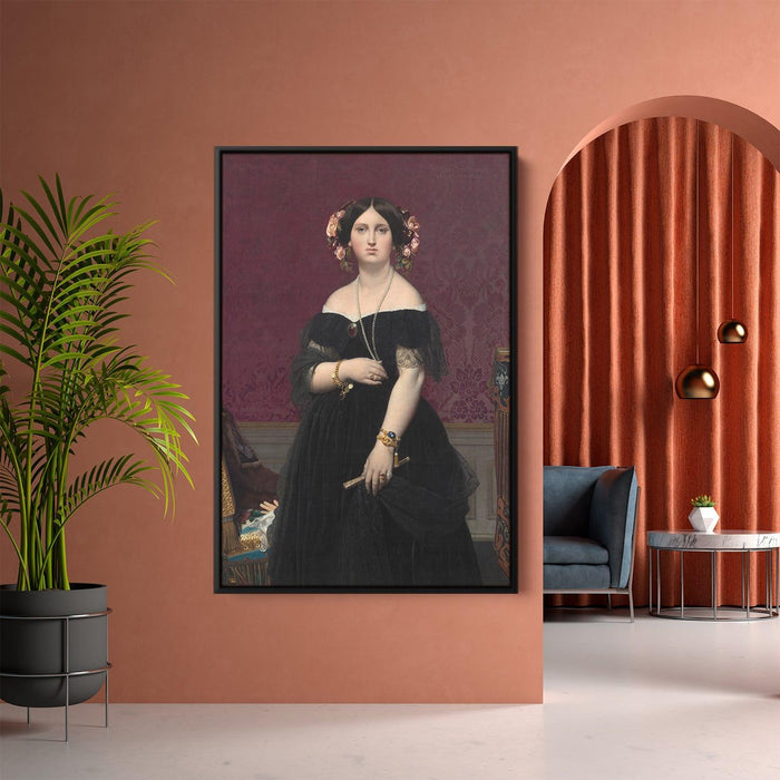 Portrait of Madame Moitessier Standing by Jean Auguste Dominique Ingres - Canvas Artwork