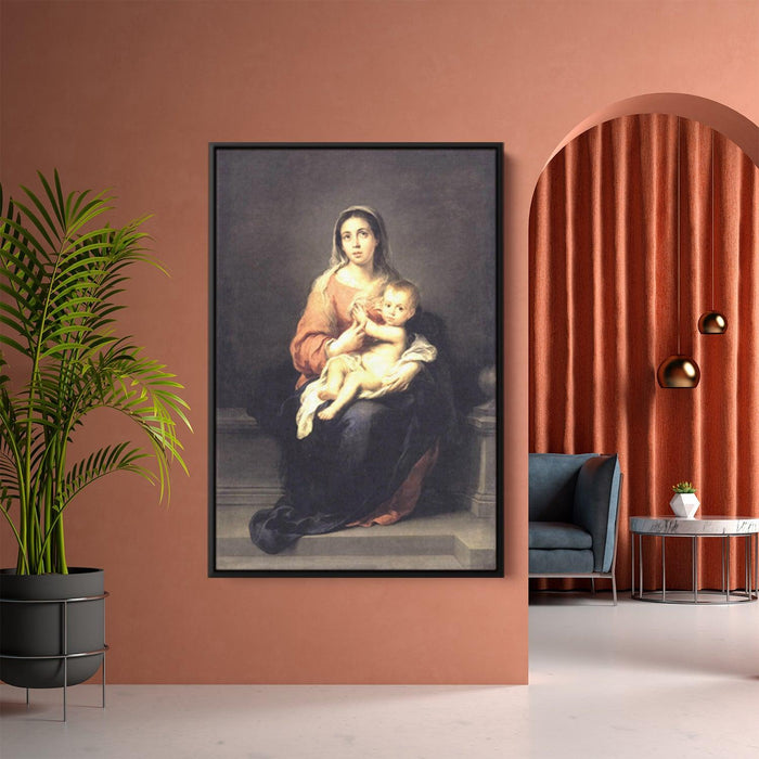 Madonna and Child by Bartolome Esteban Murillo - Canvas Artwork