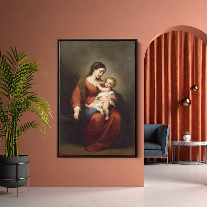 Virgin and Child by Bartolome Esteban Murillo - Canvas Artwork