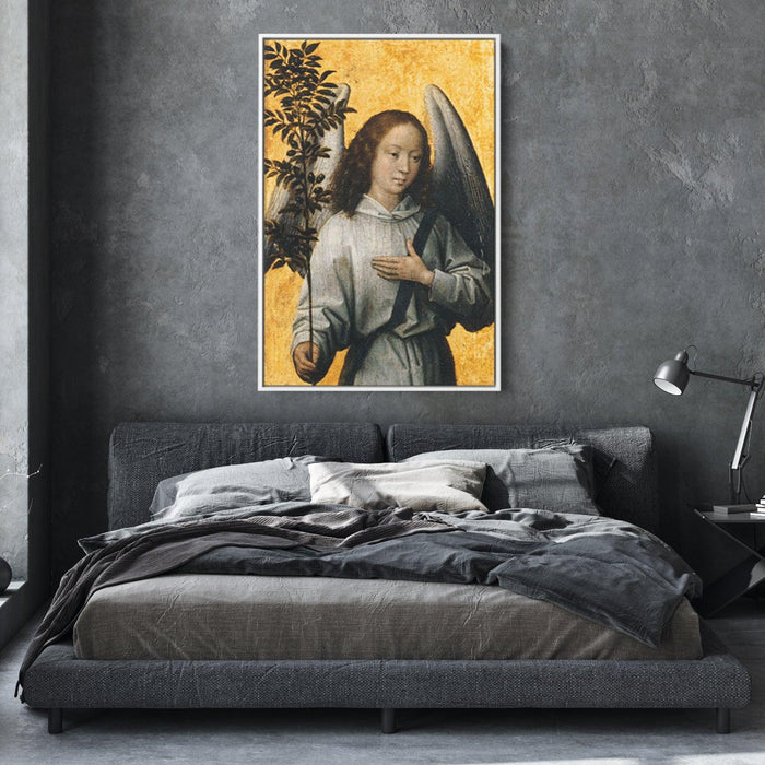 Angel Holding an Olive Branch by Hans Memling - Canvas Artwork