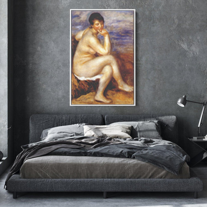 Bather with a rock by Pierre-Auguste Renoir - Canvas Artwork