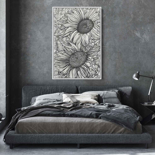 Line Art Sunflower #221 - Kanvah