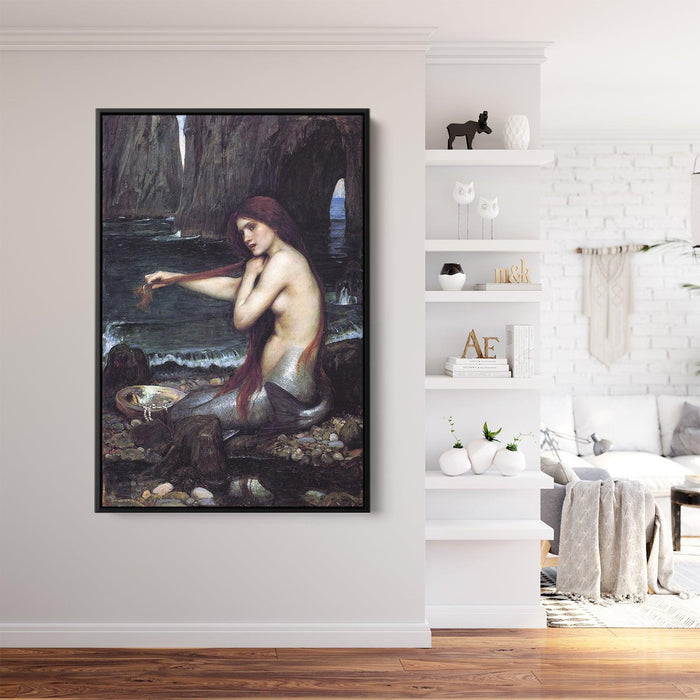 A Mermaid by John William Waterhouse - Canvas Artwork