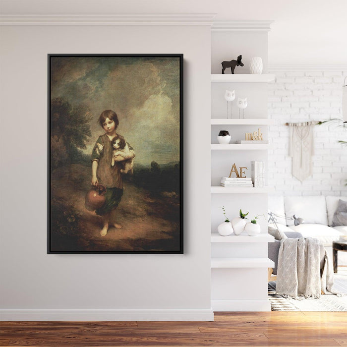 A peasant girl with dog and jug by Thomas Gainsborough - Canvas Artwork