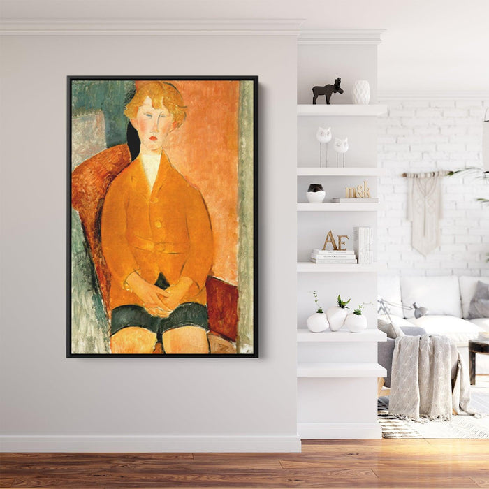 Boy in Shorts by Amedeo Modigliani - Canvas Artwork