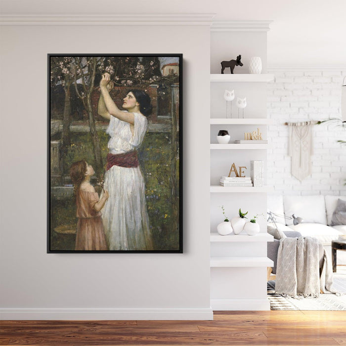 Gathering Almond Blossoms by John William Waterhouse - Canvas Artwork