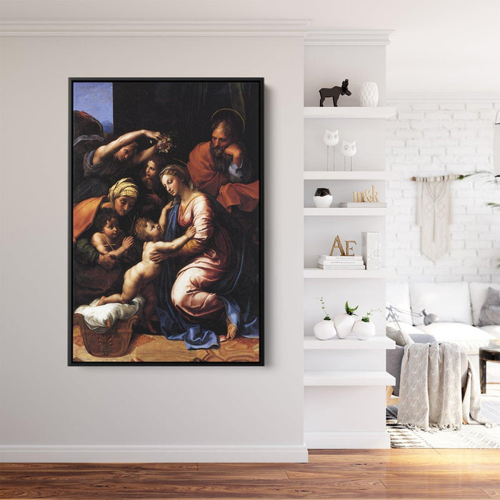 Holy Family (known as the Grande Famille of Francois I) by Raphael - Canvas Artwork