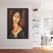 Jeanne Hebuterne with Necklace by Amedeo Modigliani - Canvas Artwork