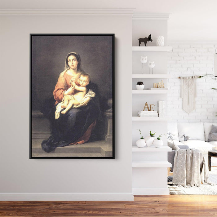 Madonna and Child by Bartolome Esteban Murillo - Canvas Artwork