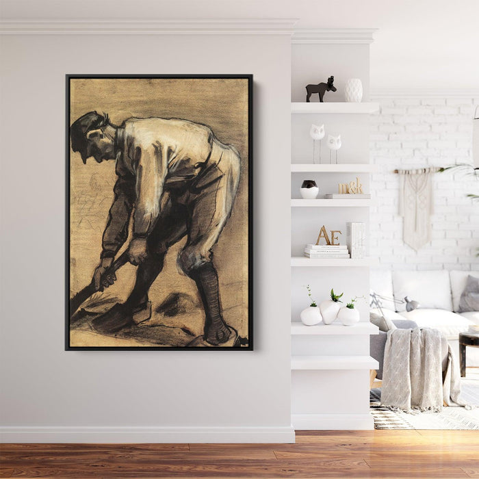 Man Breaking Up the Soil by Vincent van Gogh - Canvas Artwork