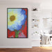 White Abstract Flower Print - Canvas Art by Kanvah