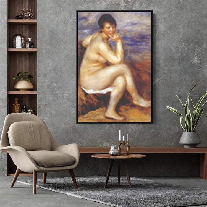 Bather with a rock by Pierre-Auguste Renoir - Canvas Artwork