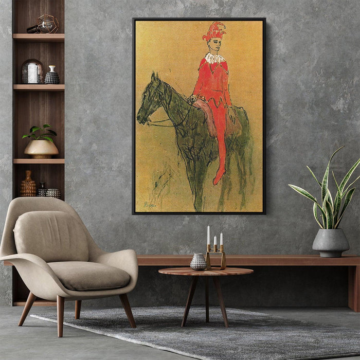 Harlequin on the horseback by Pablo Picasso - Canvas Artwork