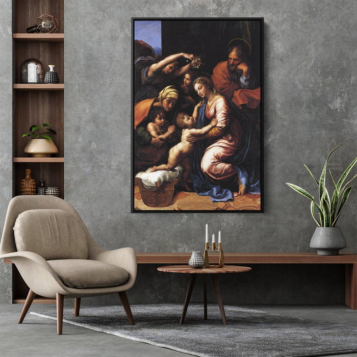 Holy Family (known as the Grande Famille of Francois I) by Raphael - Canvas Artwork