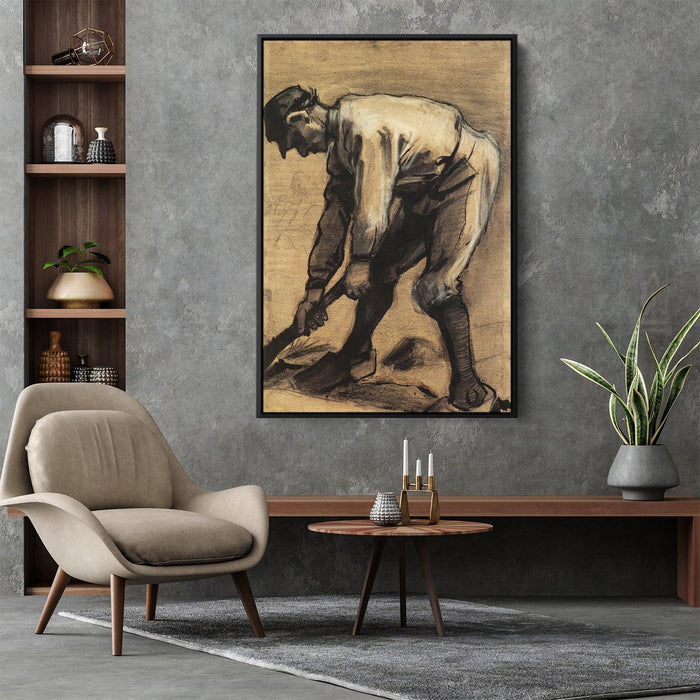 Man Breaking Up the Soil by Vincent van Gogh - Canvas Artwork