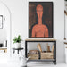 A red bust by Amedeo Modigliani - Canvas Artwork