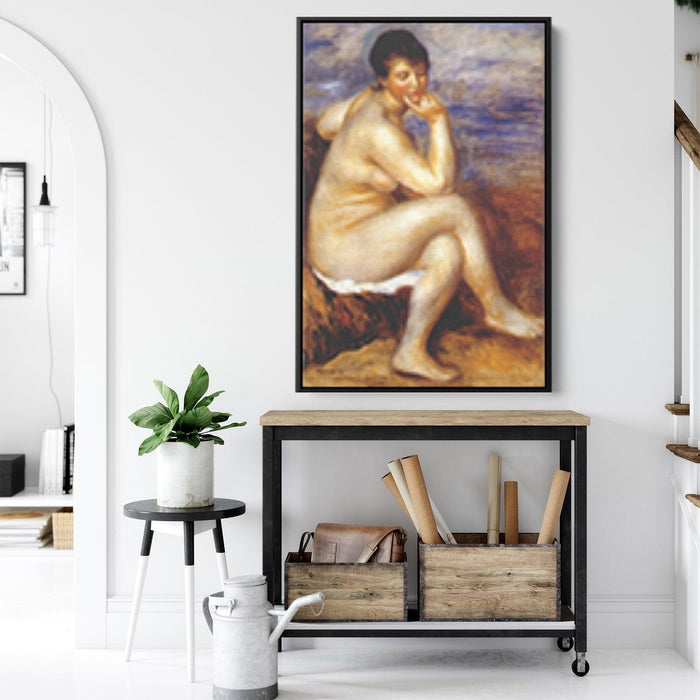 Bather with a rock by Pierre-Auguste Renoir - Canvas Artwork