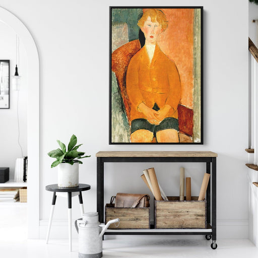 Boy in Shorts by Amedeo Modigliani - Canvas Artwork