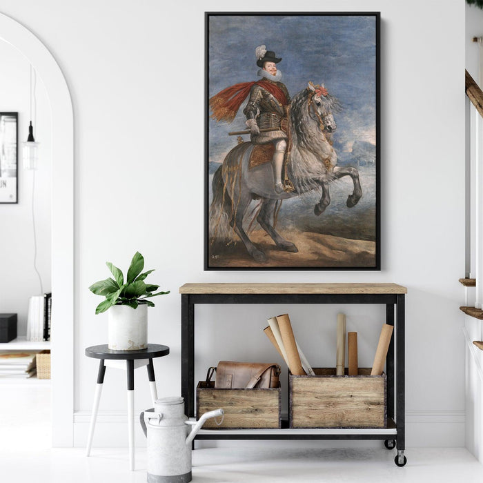 Equestrian Portrait of Philip III by Diego Velazquez - Canvas Artwork