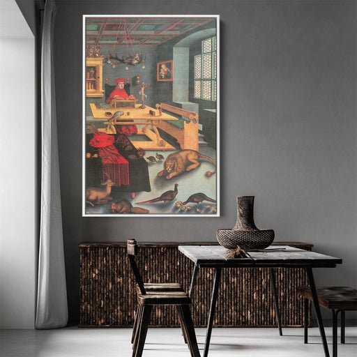 Albrecht of Brandenburg as St. Jerome in his study by Lucas Cranach the Elder - Canvas Artwork