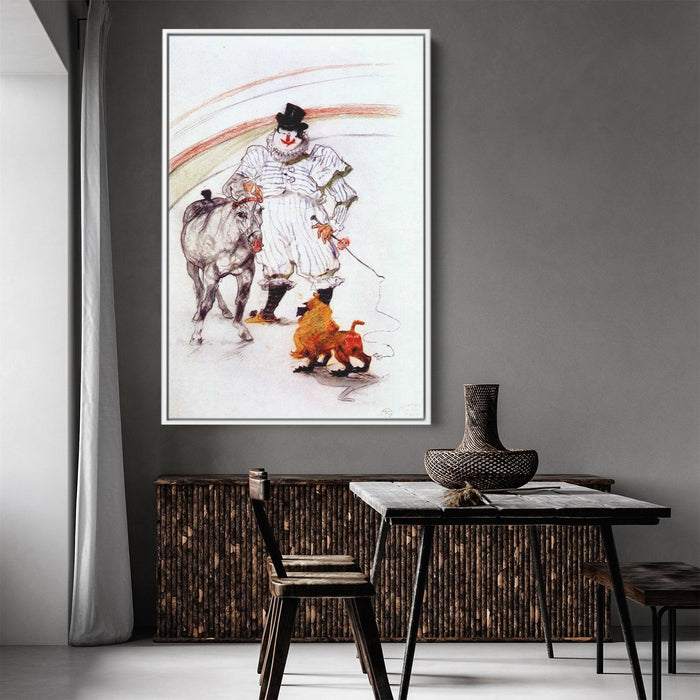 At the circus, horse and monkey dressage by Henri de Toulouse-Lautrec - Canvas Artwork