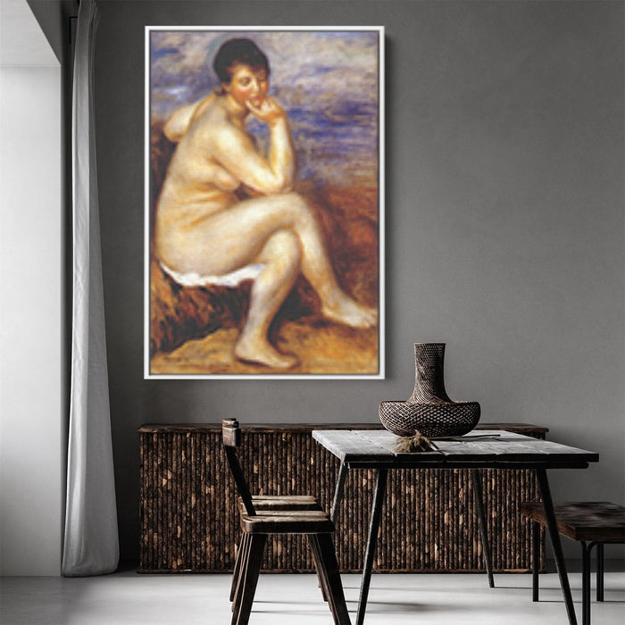Bather with a rock by Pierre-Auguste Renoir - Canvas Artwork