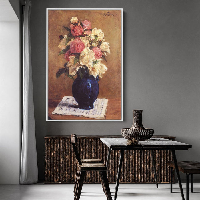 Bouquet of Peonies on a Musical Score by Paul Gauguin - Canvas Artwork