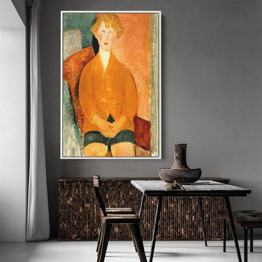 Boy in Shorts by Amedeo Modigliani - Canvas Artwork