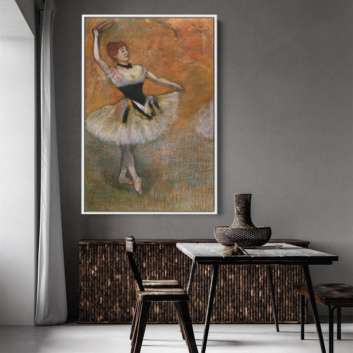 Dancer with Tambourine by Edgar Degas - Canvas Artwork