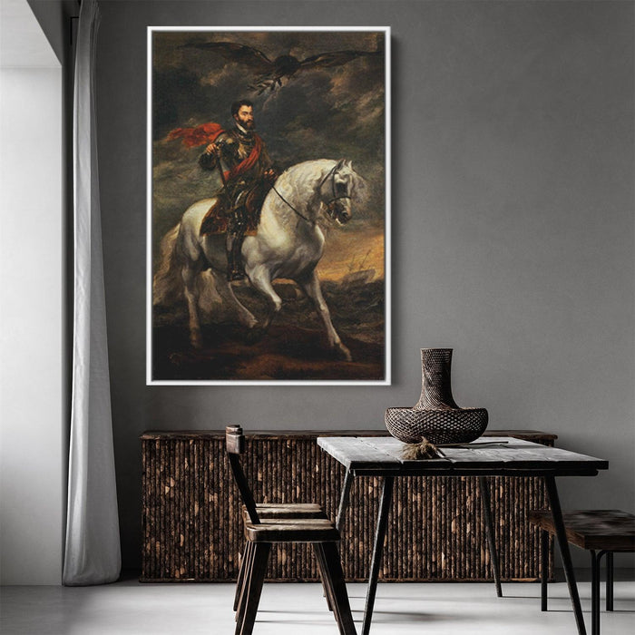 Emperor Charles V on Horseback by Anthony van Dyck - Canvas Artwork