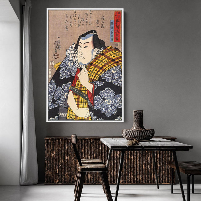 Half-legth portrait of Bazui Chobel by Utagawa Kuniyoshi - Canvas Artwork