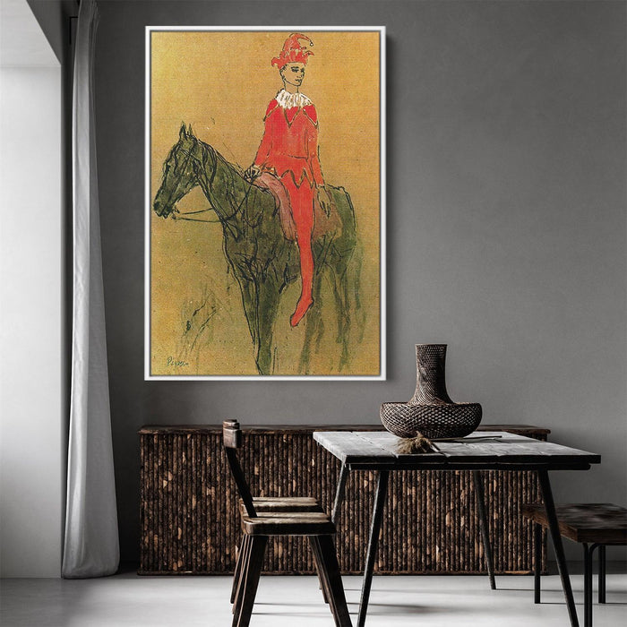 Harlequin on the horseback by Pablo Picasso - Canvas Artwork