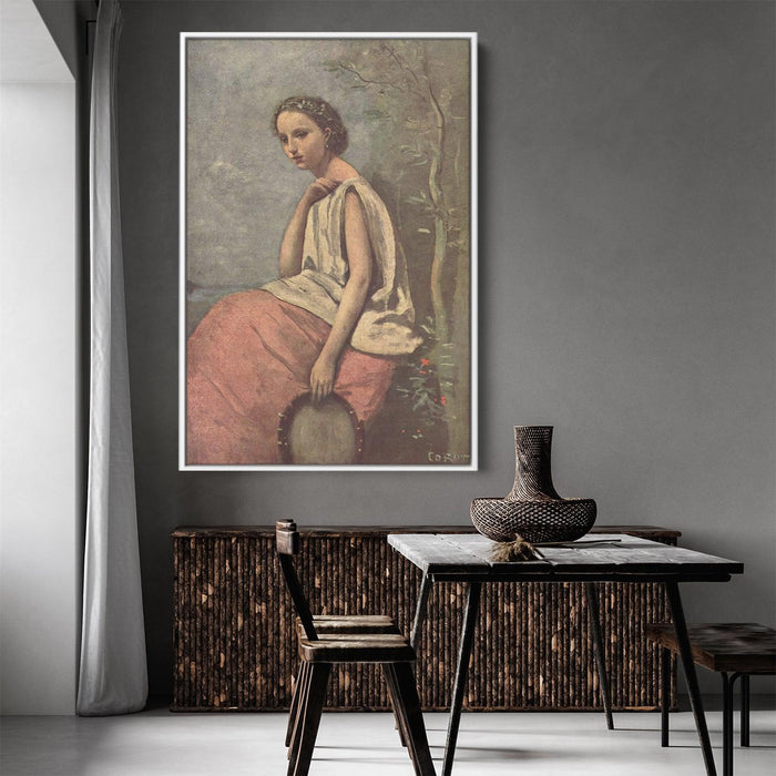 The gypsy woman by Camille Corot - Canvas Artwork