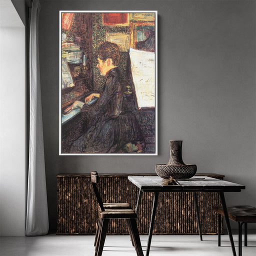 Mademoiselle Dihau at the Piano by Henri de Toulouse-Lautrec - Canvas Artwork