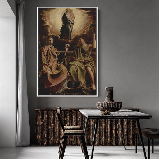 Madonna with St. Stephen and St. John the Baptist by Parmigianino - Canvas Artwork