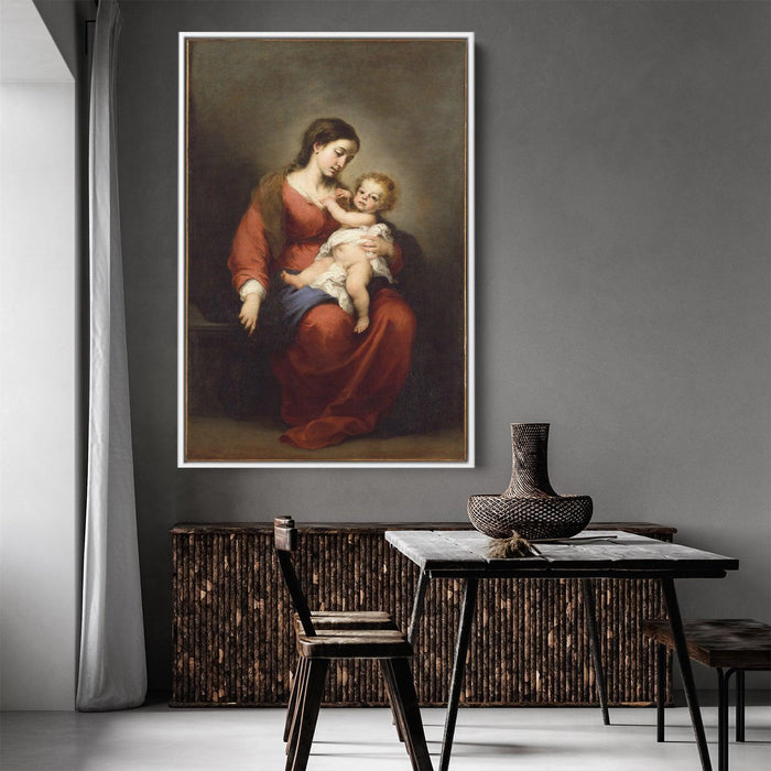 Virgin and Child by Bartolome Esteban Murillo - Canvas Artwork